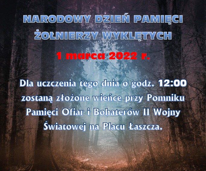 Narodowy Dzień Pamięci Żołnierzy Wyklętych 01.03.2022 r.